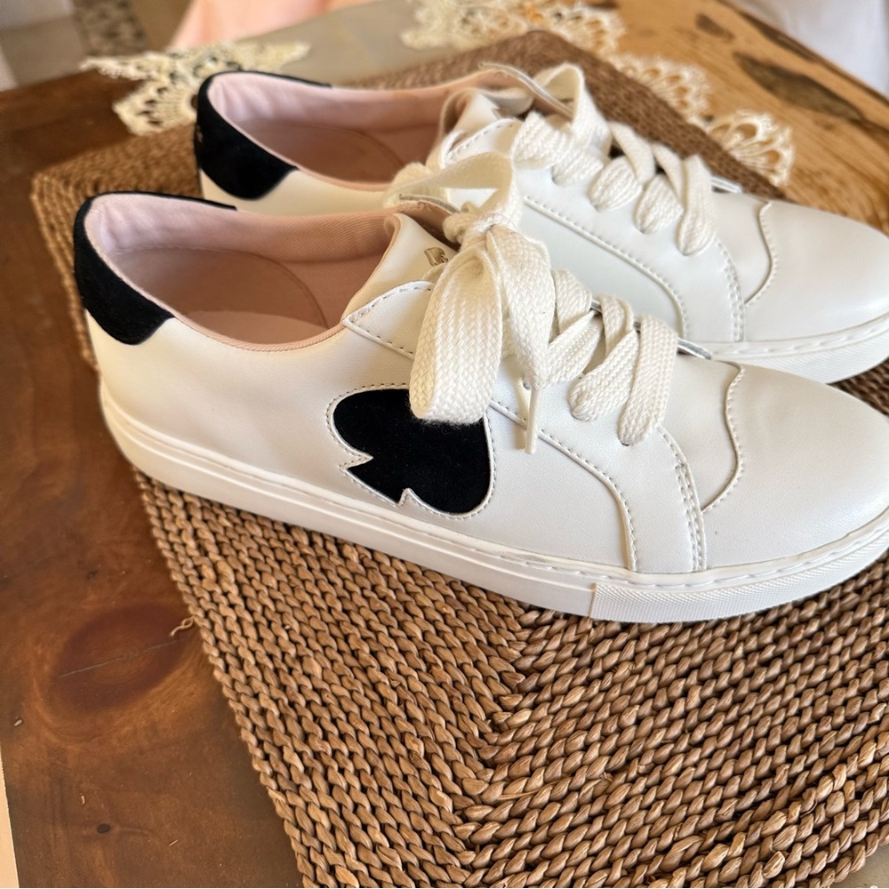 Kate Spade Cream Leather Sneakers